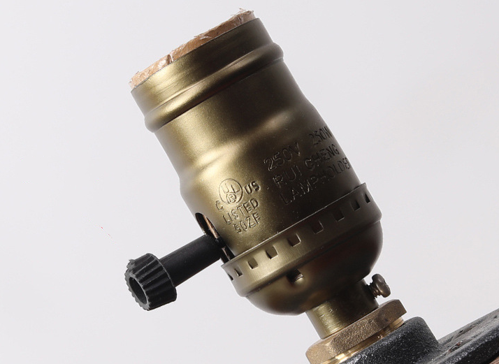 Industrial Pipe Table Lamp for Home or Bar Decor