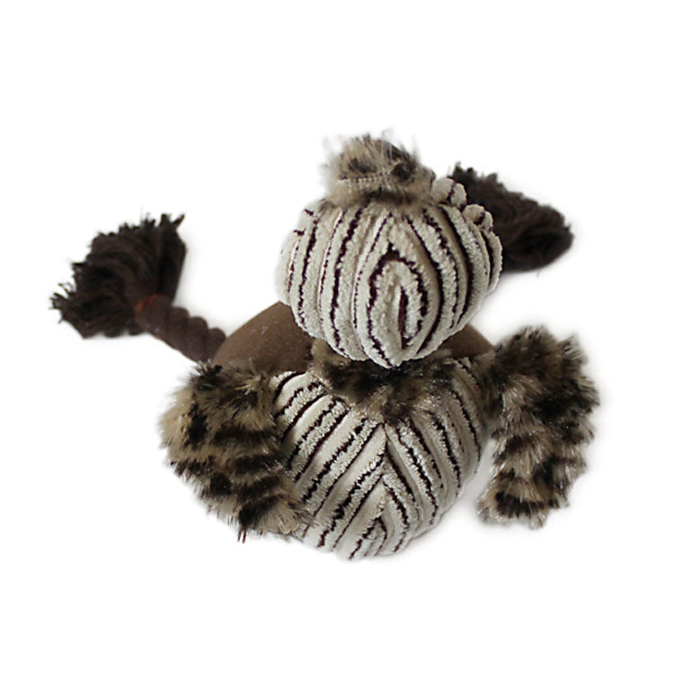 Three-Color Corduroy Bird Plush Pet Toy with Rope