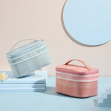Plaid Letter Graphic Makeup Bag - Portable Organizer