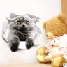 Cute 3D Cat Wall Stickers for Home Decor