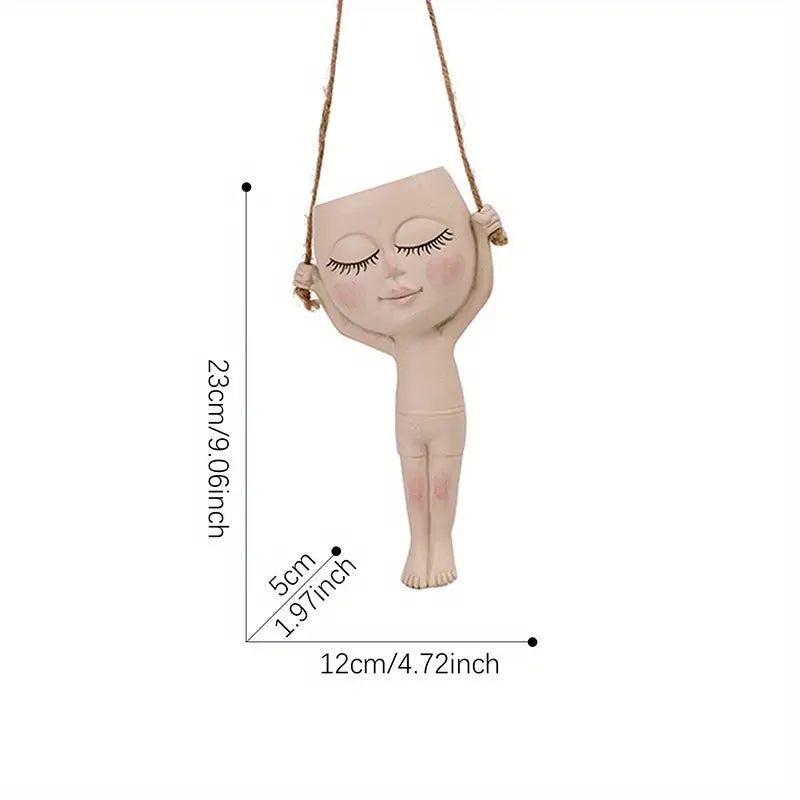 Hanging Planter with Face for Indoor Plants (1pc)