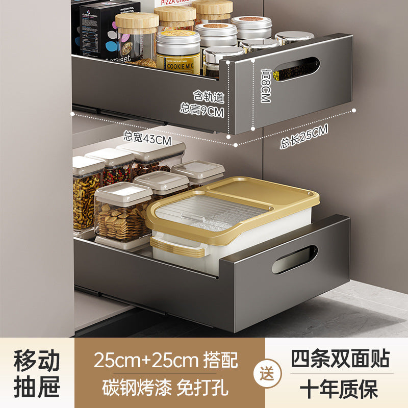 Pull-Out Storage Rack for Kitchen Drawer Organizer