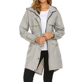 Women's Lightweight Hooded Long Outdoor Jacket
