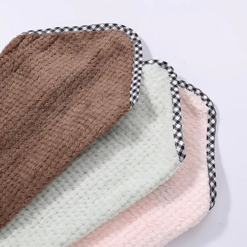 Coral Fleece Absorbent Flower Towel for Home Use