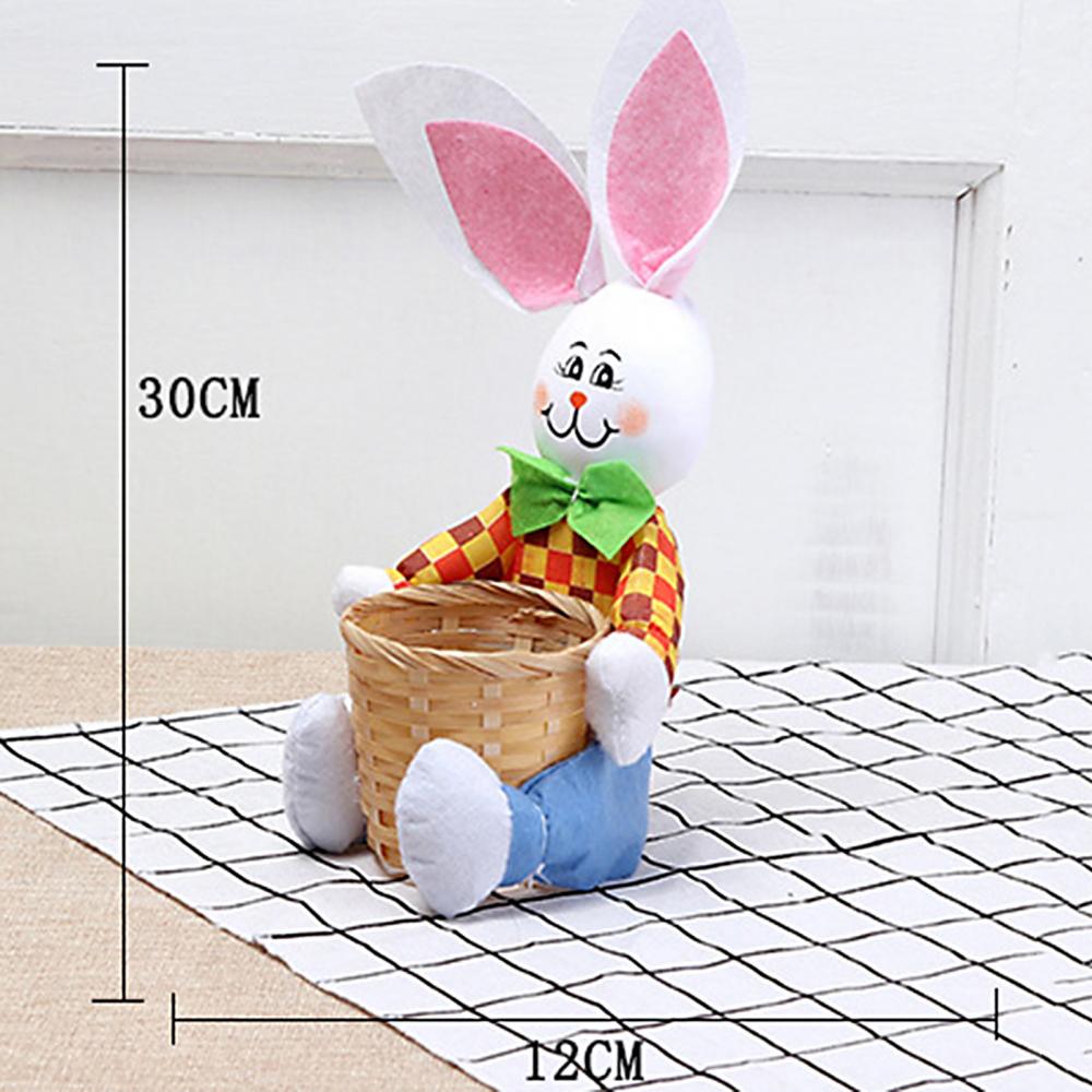 Cartoon Rabbit Design Bamboo Egg Organizer Basket