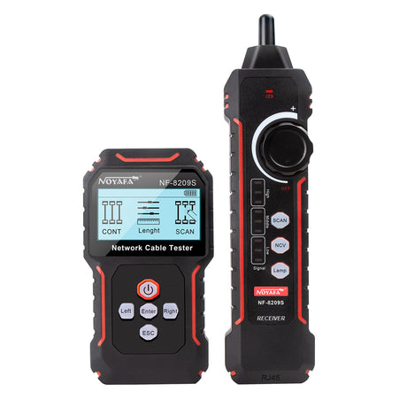 Noyafa Network Tester & Tracker with PoE, Cable Length, Port Flashing, NCV & Rechargeable Battery NF-8209S