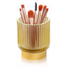 WHJY Makeup Brush Holder Lipstick Organizer Cosmetic Organizer 3 inch Clear Yellow Crystal Lipgloss Organizers for Vanity