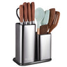 RedCall Kitchen Knife HolderStainless Steel Universal Knife Block Without Knives for CountertopModern Knife Utensil Holder for CounterEdge-Protect Knife Storage Organizer (Stainless Steel (Silver))