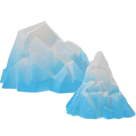 TOVINANNA Fish Tank Decorations 2Pcs Small Iceberg Aquarium Decor for Fish Tank Mini Betta Fish Tank Accessories for Realistic and Vivid Aquarium Ecology (About 3in)
