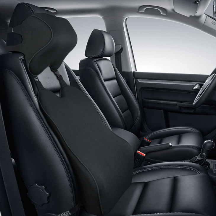 Car Neck Pillow and Lumbar Support Cushion Set