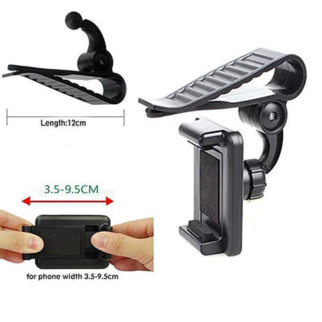 Car Sun Visor Phone Holder and Clip Mount