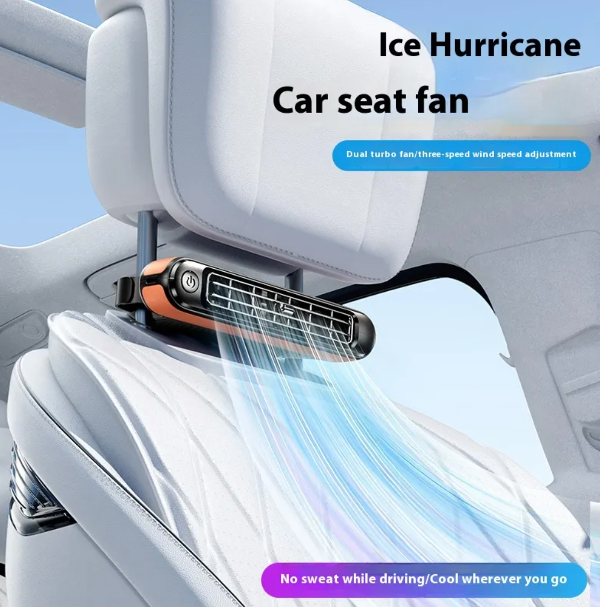 Car Rear Seat USB Fan