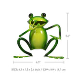 Creative Iron Frog Sculpture for Home and Garden Decor