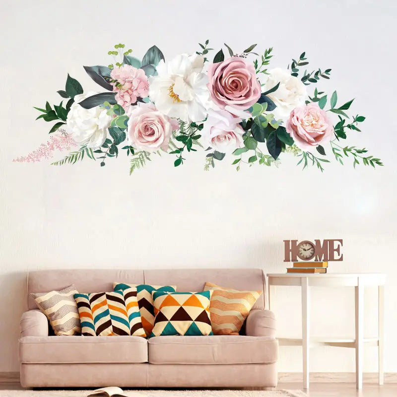 Simple Flower Wall Sticker for Natural Home Decor (1pc)