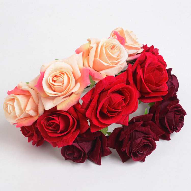 Rose Flower Wreath Headband Photography Accessory