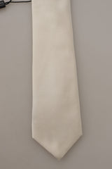 Dolce & Gabbana Elegant White Silk Men's Tie