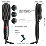 Hair Straightening Brush and Tool Set