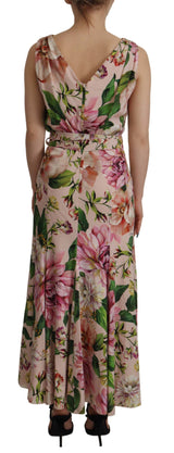 Dolce & Gabbana Elegant Floral Silk Wrap Dress