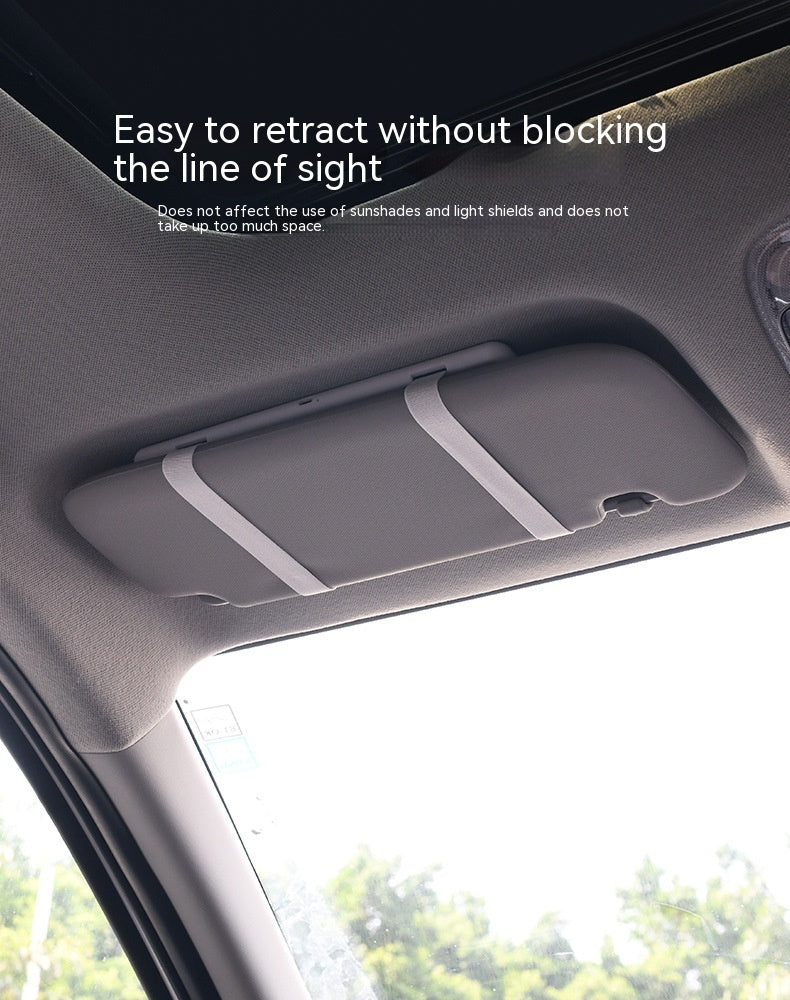 Car Sun Visor Makeup Mirror with Dimmable LED Light