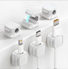 Generic 6 Pack Magnetic Cord Holder Adhesive Wire Organizer Under Desk Cable Clip Management Cord Keeper Organizer for Office Home Desk Wall Nightstand (White)