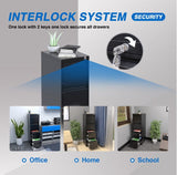 4 Drawer File Cabinet, Metal Vertical File Storage Cabinet With Lock