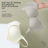 3D Velvet Thin Jelly Bra with Soft Support for Women