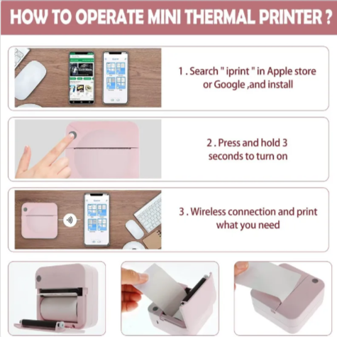 Compact Mini Printer for Students – Ideal for Home Use
