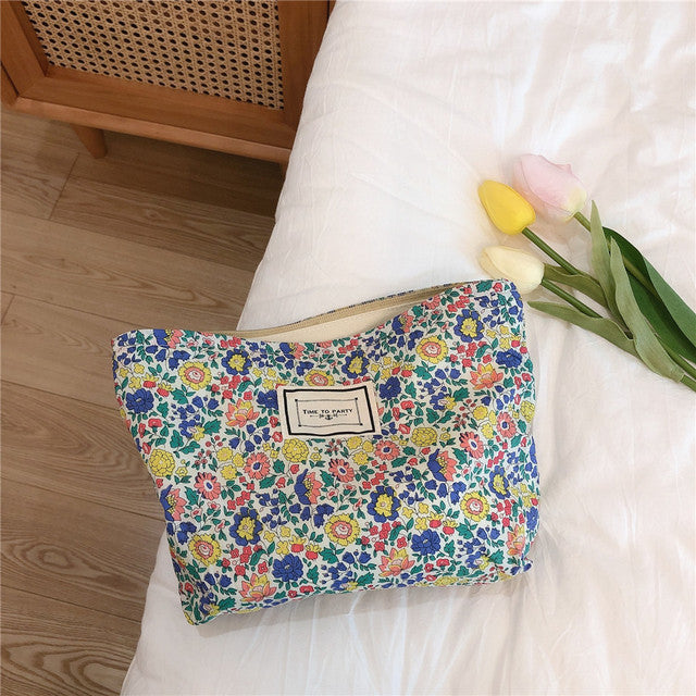 Floral Women's Makeup Storage Bag for Travel