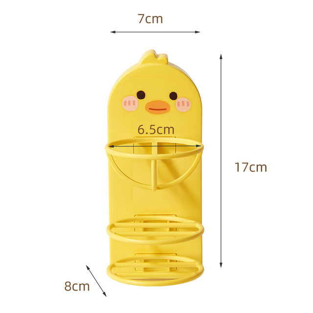 Little Yellow Duck Makeup Sponge Holder Wall Rack