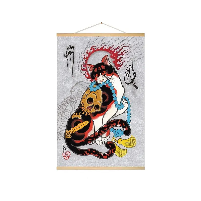 Cute Cat Canvas Wall Art for Home Decor (1pc)
