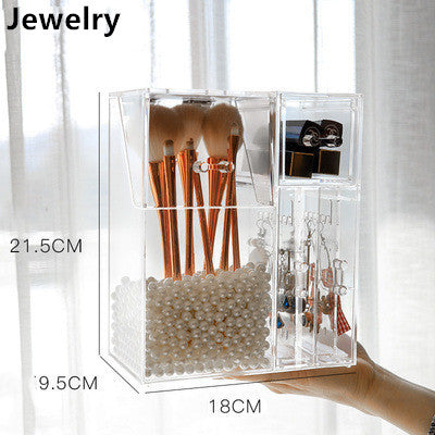 Transparent Acrylic Makeup Brush Organizer Box