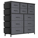 Jojoka Dresser for Bedroom with 12 Drawer Dressers & Chests of Drawers for Hallway Entryway Storage Organizer Unit with Fabric Sturdy Metal Frame Wood Tabletop Easy Pull Handle… (Gray)