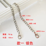 Metal Bag Chain with Woven Shoulder Strap