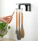 Retractable Rotating Hook Kitchen Wall Organizer Rack