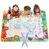 Large Water Doodle Mat for Toddlers Magical Colourful 39″×27″ Mess Free Coloring Mat with 2 Water Pens Educational Toy Gifts for Kids 3+ Year - Dinosaurs