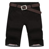 Men's Casual Solid Color Cotton-Linen Shorts