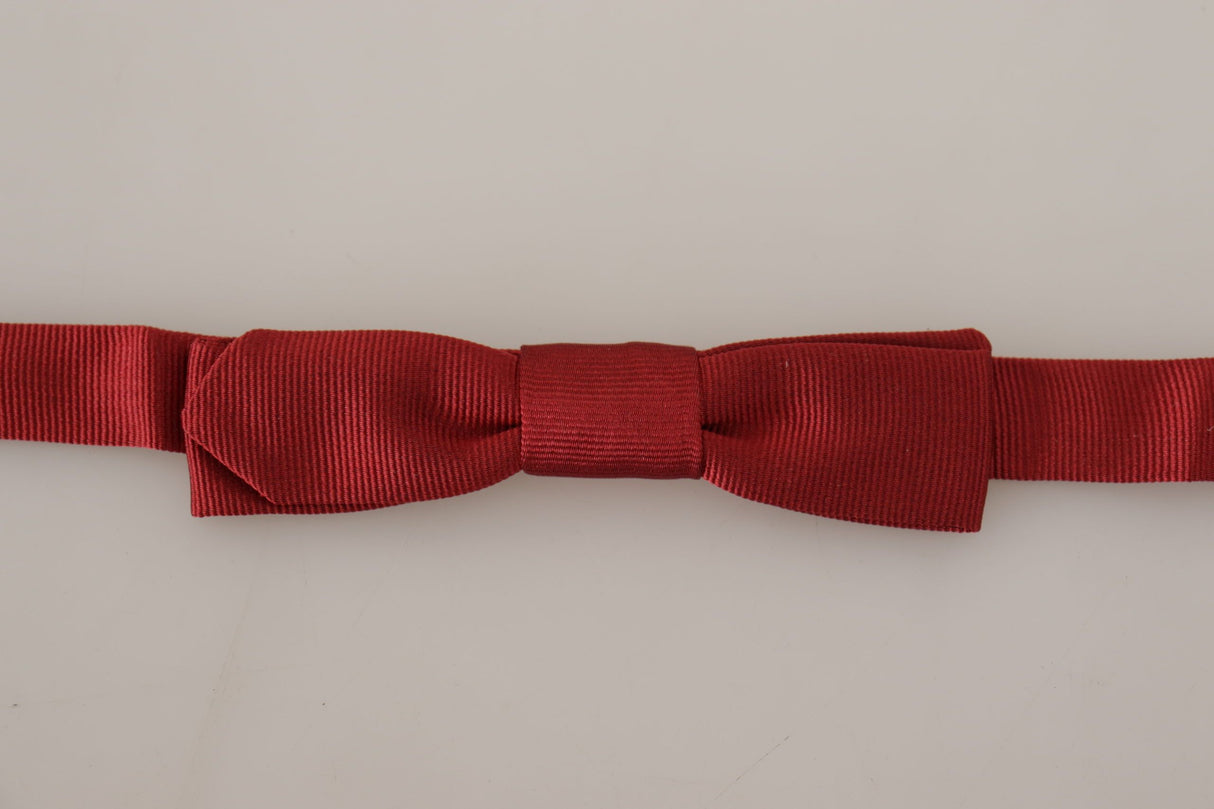 Dolce & Gabbana Elegant Red Silk Bow Tie