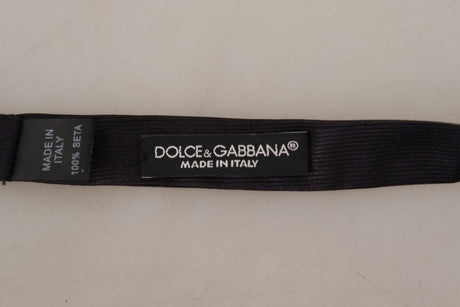 Dolce & Gabbana Black 100% Silk Adjustable Neck Papillon Tie