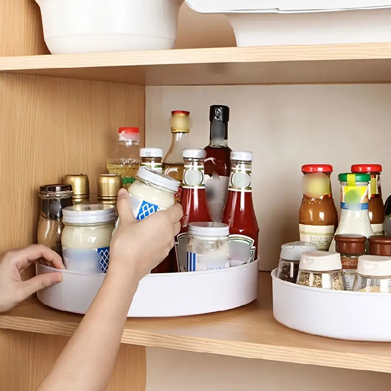 Rotatable Kitchen Storage Rack for Salt and Sauce