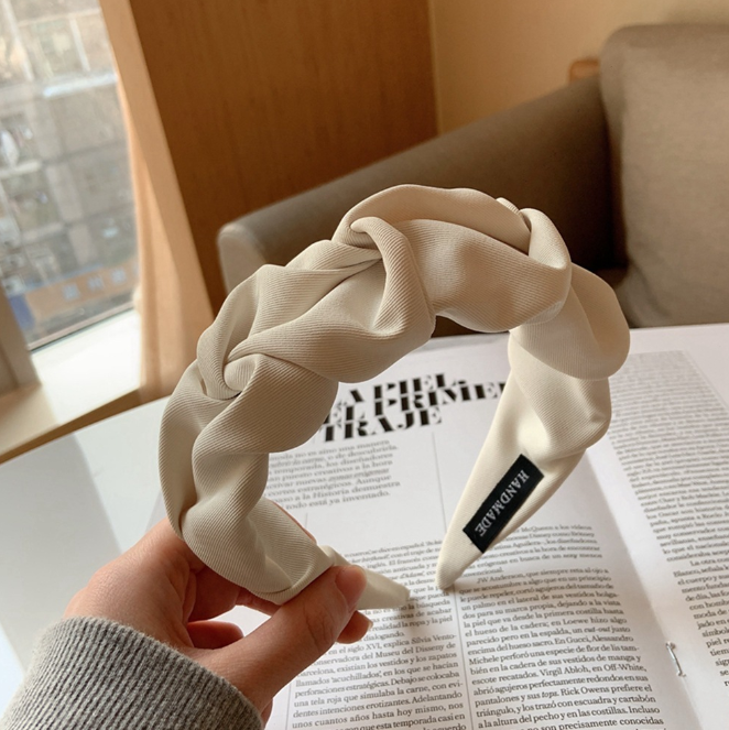 Wide Edge Cloth Hair Band for Women - Retro Style Accessory