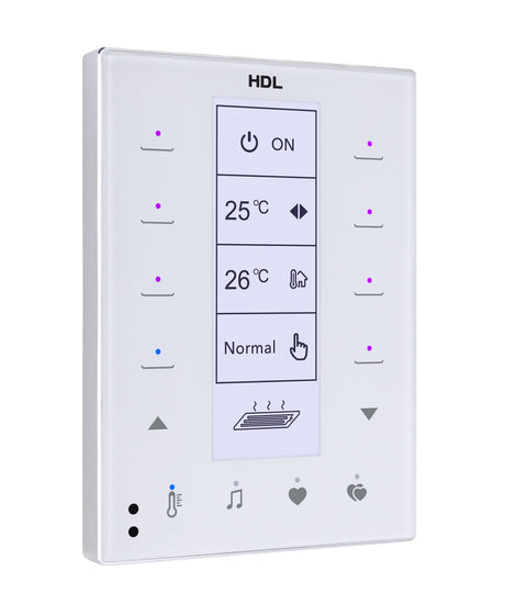HDL DLP US Touch Panel 8 Buttons White
