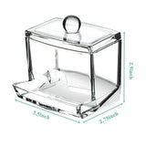 Clear Cotton Swab Holder and Bathroom Storage Container