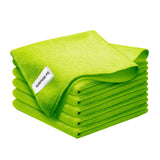 SURPRISE PIE Microfiber Cleaning Cloth for Kitchen Housekeeping Dish Electronics Dust Rags Thick Lint Free Car Wash DryingTowel (12"x12") Green-6 Pack