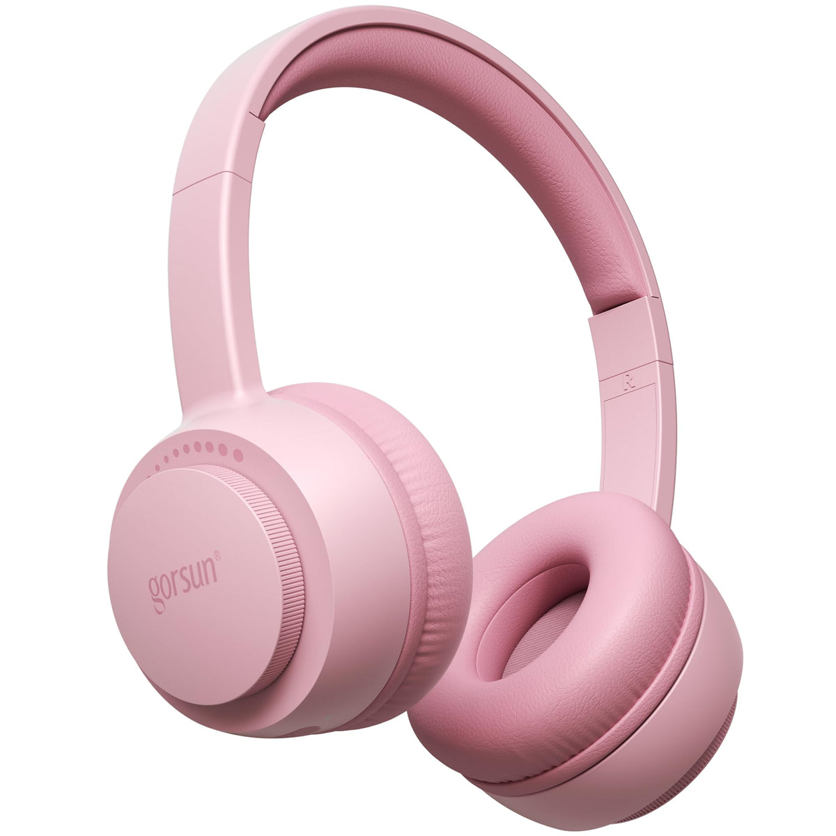 gorsun Kids Headphones Bluetooth Headphones 5.3 Toddler Headphones 85 dBA Safe Volume 45H Play Time with Microphone Kids Wireless Headphones for iPad/Tablet/Travel/School ldeal Gift(Pink)