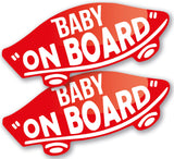 Baby on Board Sticker for Car Baby on Board Sign for Car Self Adhesive Two Pack Family Car Stickers and Baby Travel Essentials