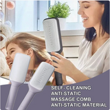 4-in-1 Self-Cleaning Anti-Static Hair Brush with Massage and Lifting Function