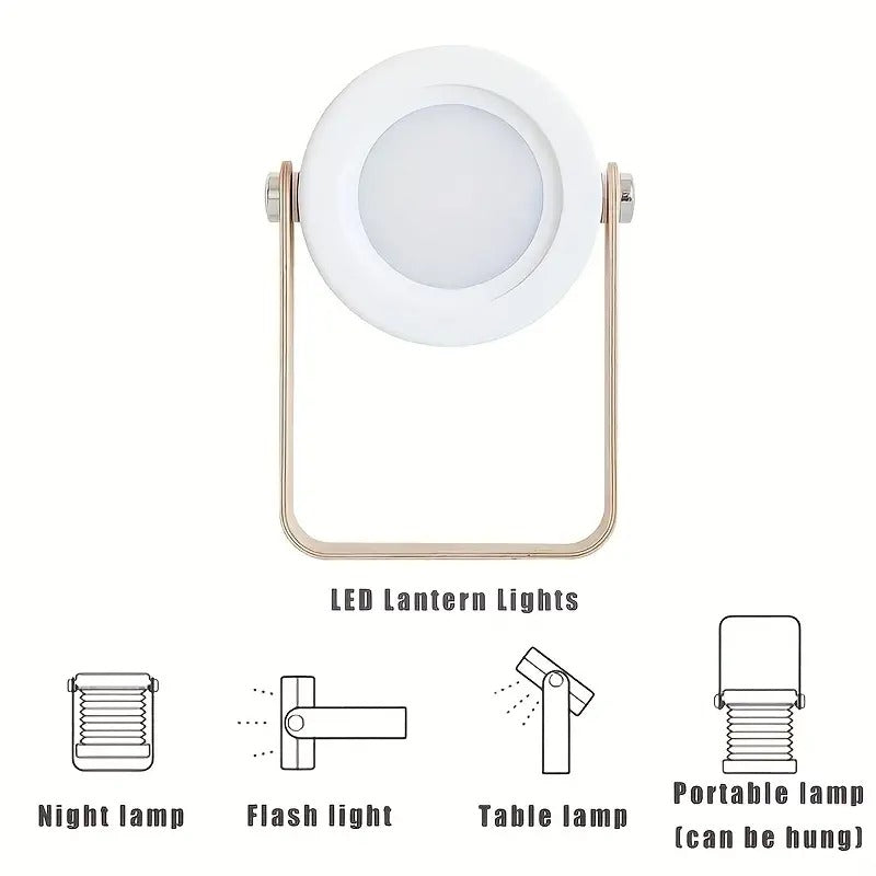 Retractable Rechargeable Portable Desk Lamp & Lantern