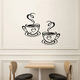 Coffee Mug Wall Stickers for Home and Cafe Decor