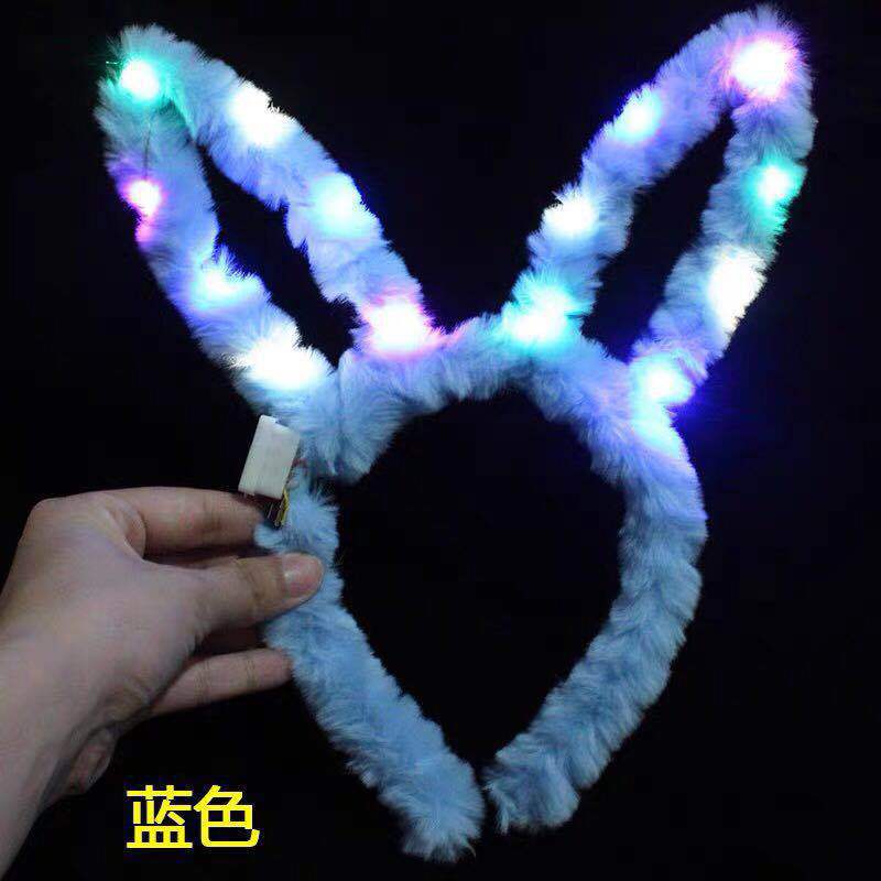 LED Bunny Ears Headband - Plush Hair Accessories