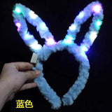 LED Bunny Ears Headband - Plush Hair Accessories